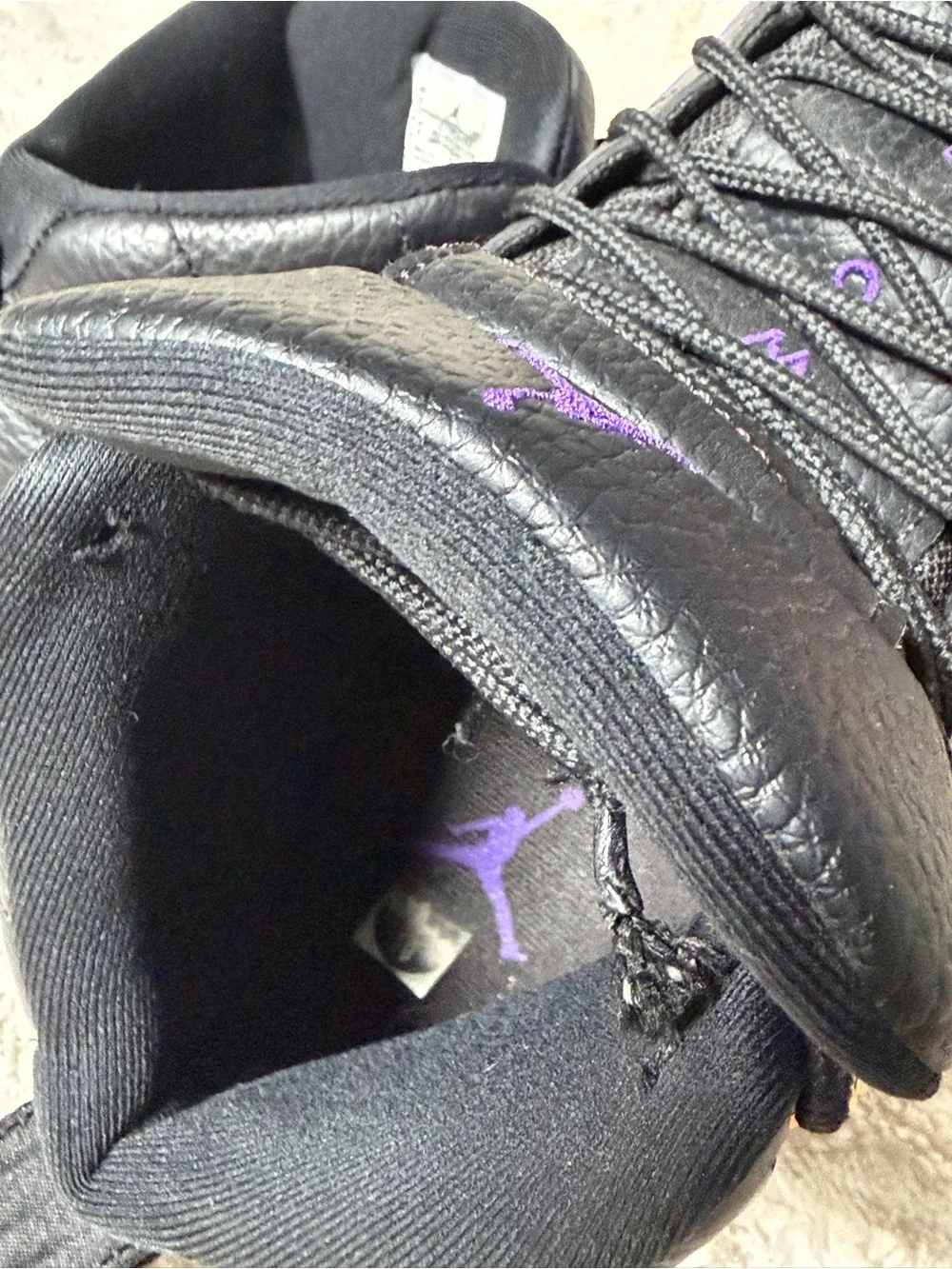 Jordan Men’s High-Top Basketball Shoes - Black/Purple